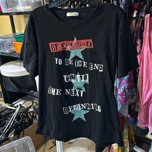 Valentino graphic t shirt distressed m it seemed to be the end
